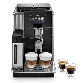 De’Longhi Maestosa Fully Automatic Bean To Cup Coffee Machine, EPAM960.75.GLM, Silver & Black